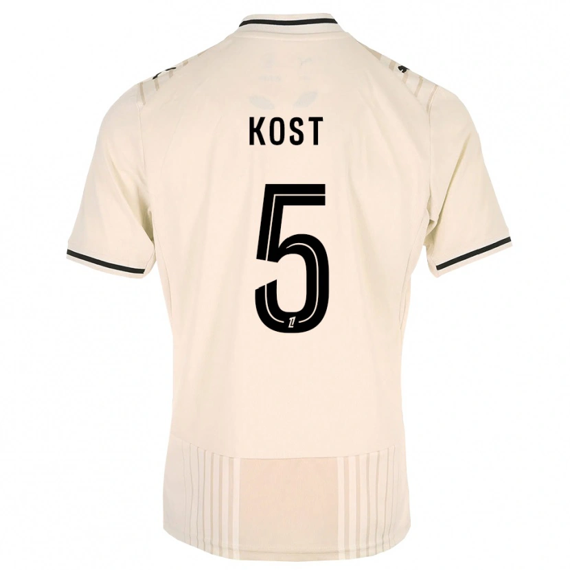 Danxen Mulher Camisola Enzo Kost #5 Renda Preta Branco Antigo Alternativa 2026/27 Camisa