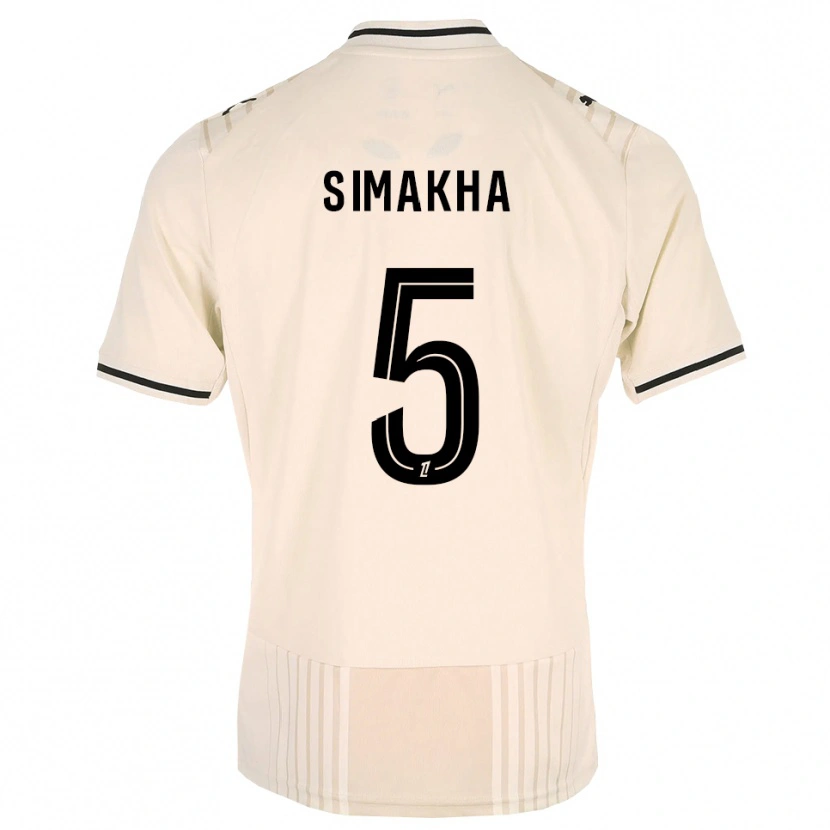 Danxen Mulher Camisola Lassana Simakha #5 Renda Preta Branco Antigo Alternativa 2026/27 Camisa