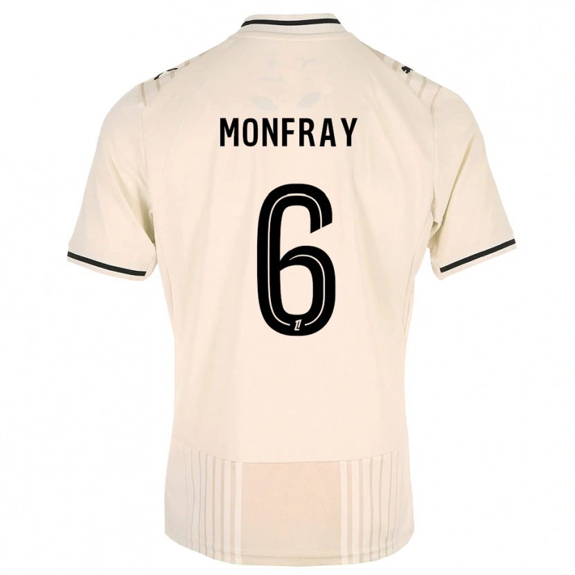 Danxen Mulher Camisola Adrien Monfray #6 Renda Preta Branco Antigo Alternativa 2026/27 Camisa