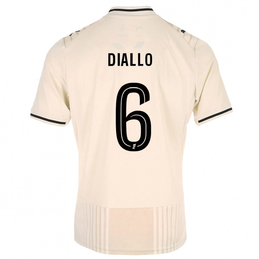 Danxen Mulher Camisola Amadou Diallo #6 Renda Preta Branco Antigo Alternativa 2026/27 Camisa