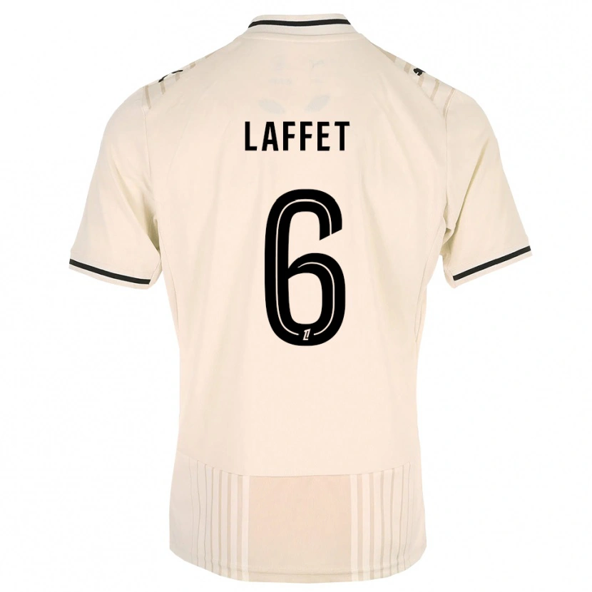 Danxen Mulher Camisola Yves Laffet #6 Renda Preta Branco Antigo Alternativa 2026/27 Camisa
