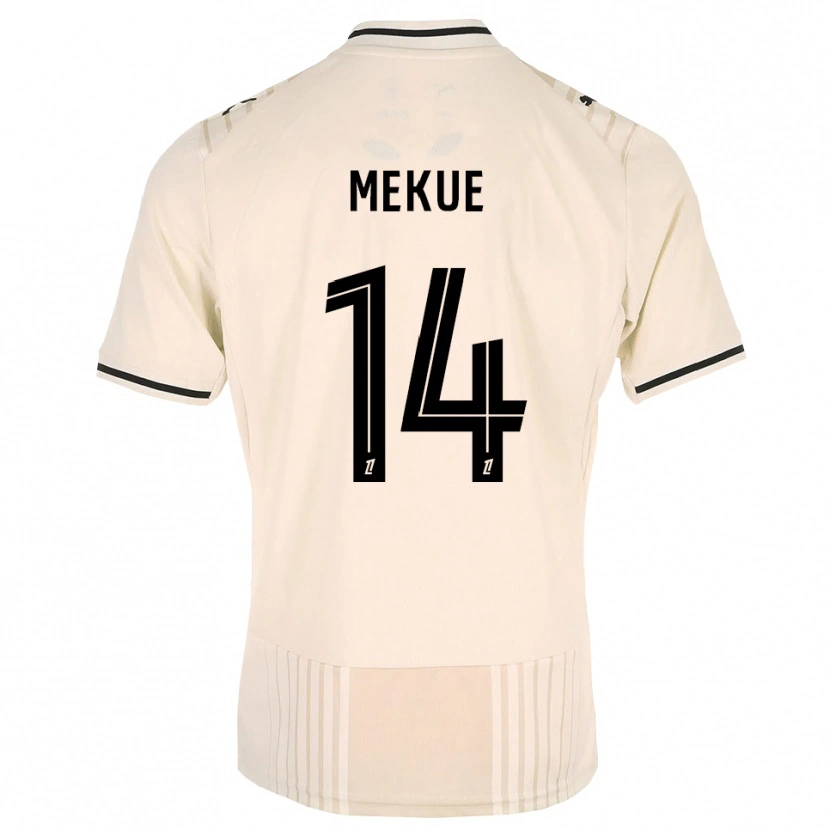 Danxen Mulher Camisola Florian Mekue #14 Renda Preta Branco Antigo Alternativa 2026/27 Camisa