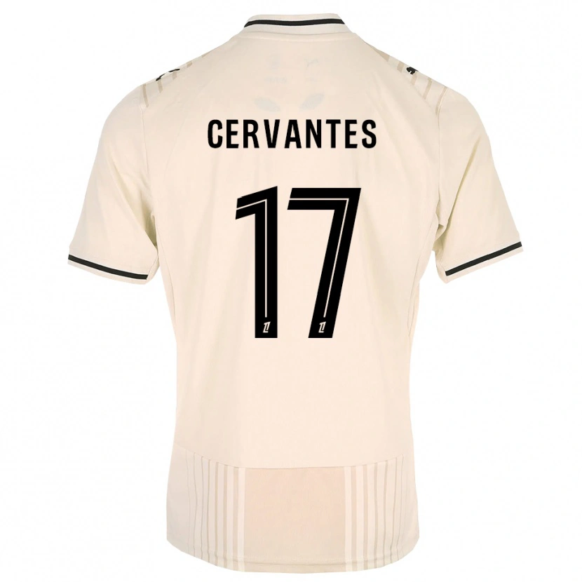 Danxen Mulher Camisola Noa Cervantes #17 Renda Preta Branco Antigo Alternativa 2026/27 Camisa