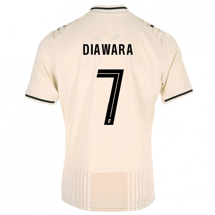 Danxen Mulher Camisola Kandet Diawara #7 Renda Preta Branco Antigo Alternativa 2026/27 Camisa