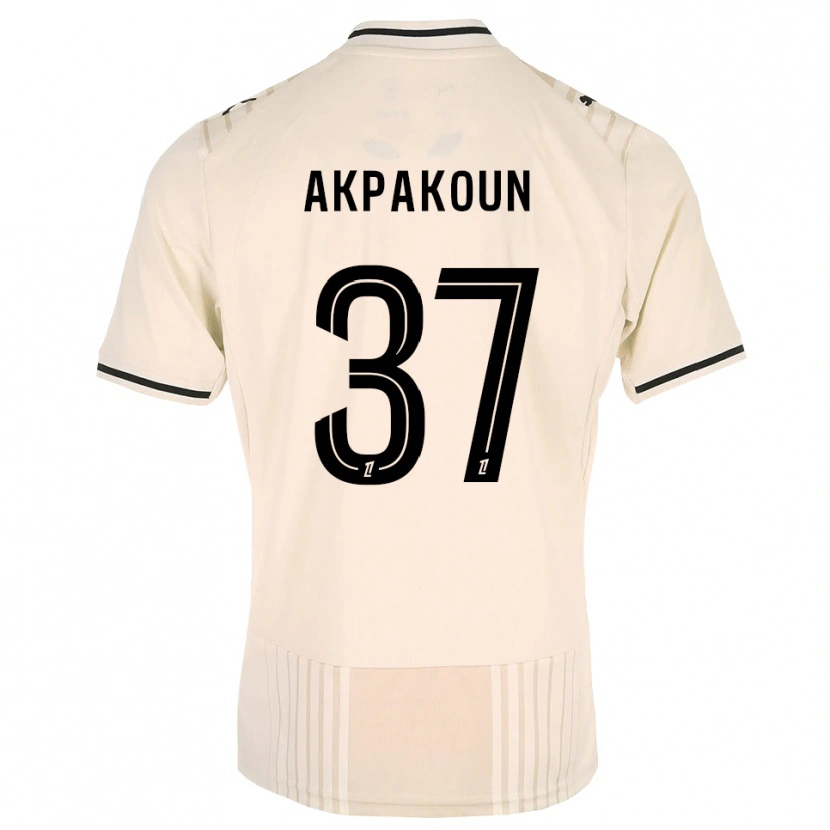 Danxen Mulher Camisola Tom Akpakoun #37 Renda Preta Branco Antigo Alternativa 2026/27 Camisa