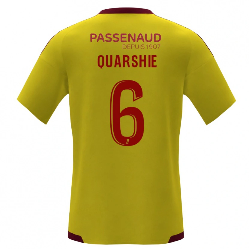 Danxen Mulher Camisola Edwin Quarshie #6 Amarelo Vermelho Verde Alternativa 2026/27 Camisa