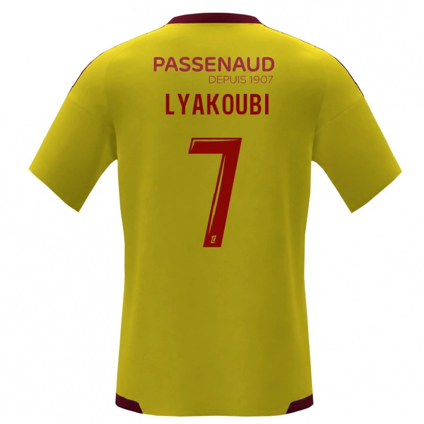 Danxen Mulher Camisola Oussama Lyakoubi #7 Amarelo Vermelho Verde Alternativa 2026/27 Camisa