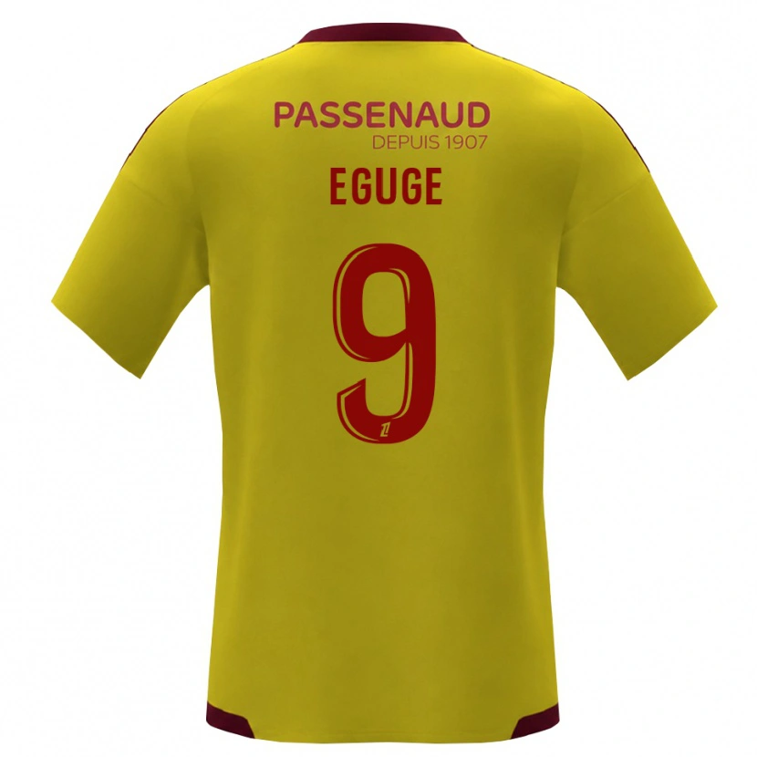 Danxen Mulher Camisola Benny Eguge #9 Amarelo Vermelho Verde Alternativa 2026/27 Camisa