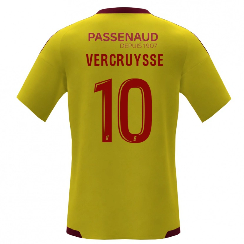 Danxen Mulher Camisola Jean Vercruysse #10 Amarelo Vermelho Verde Alternativa 2026/27 Camisa