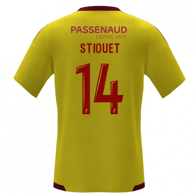 Danxen Mulher Camisola Ayoub Stiouet #14 Amarelo Vermelho Verde Alternativa 2026/27 Camisa
