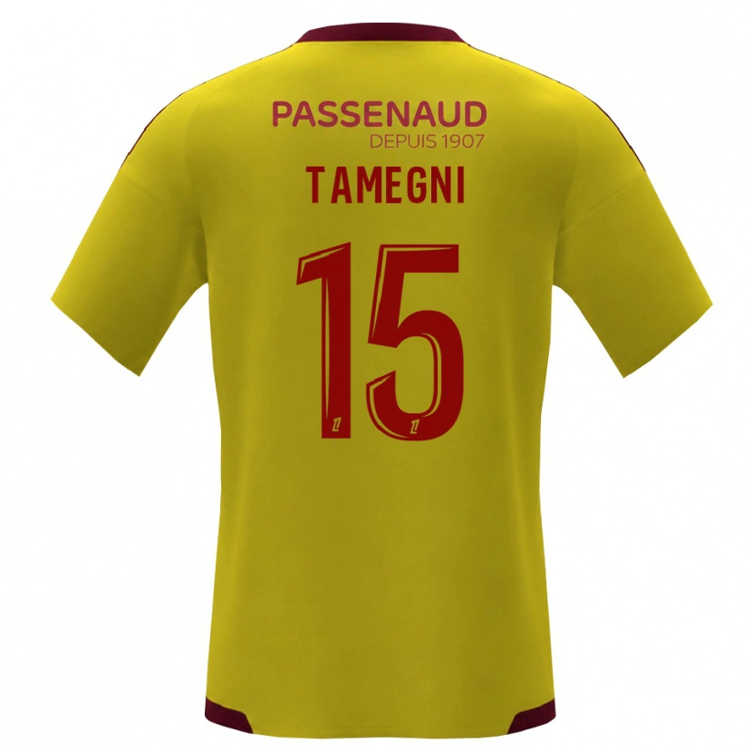 Danxen Mulher Camisola Samuel Tamegni #15 Amarelo Vermelho Verde Alternativa 2026/27 Camisa
