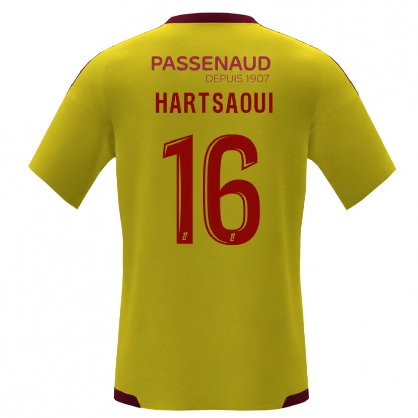 Danxen Mulher Camisola Bilel Hartsaoui #16 Amarelo Vermelho Verde Alternativa 2026/27 Camisa