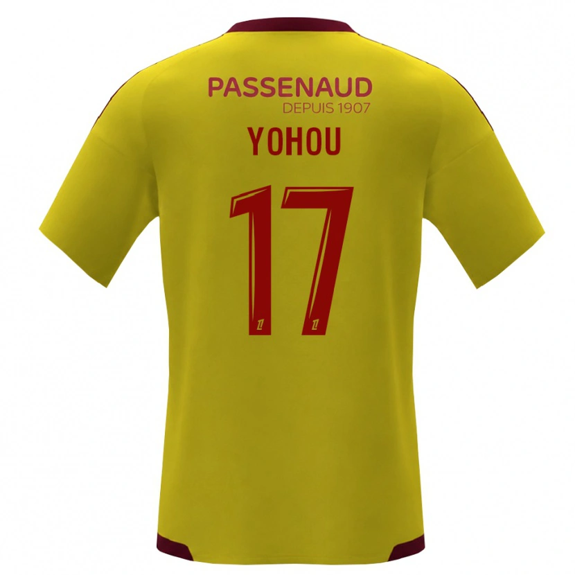 Danxen Mulher Camisola Samuel Yohou #17 Amarelo Vermelho Verde Alternativa 2026/27 Camisa