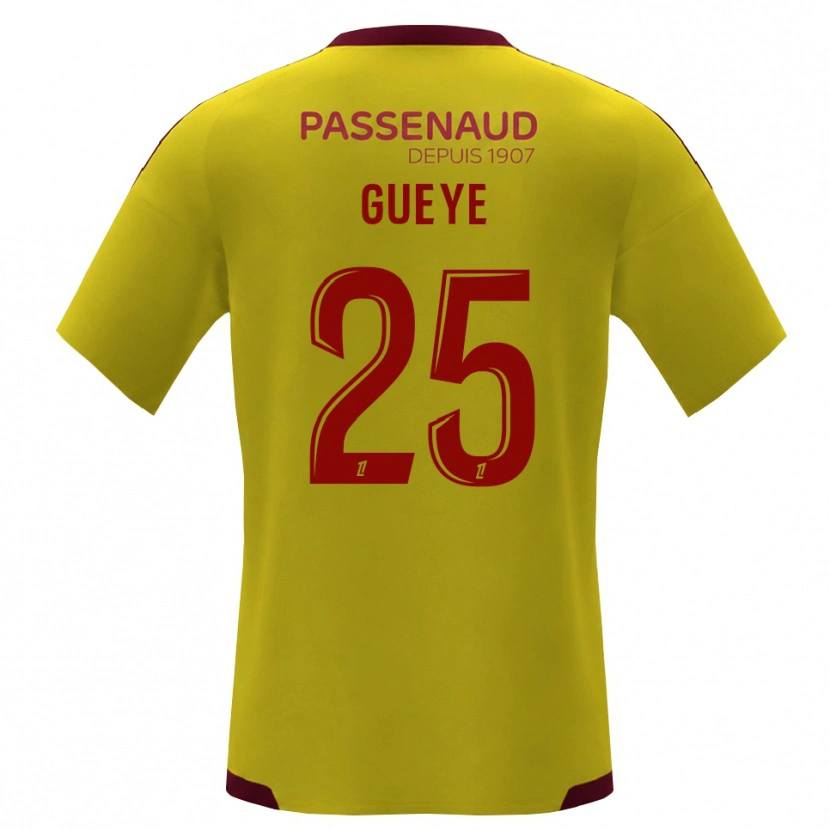 Danxen Mulher Camisola Dame Gueye #25 Amarelo Vermelho Verde Alternativa 2026/27 Camisa