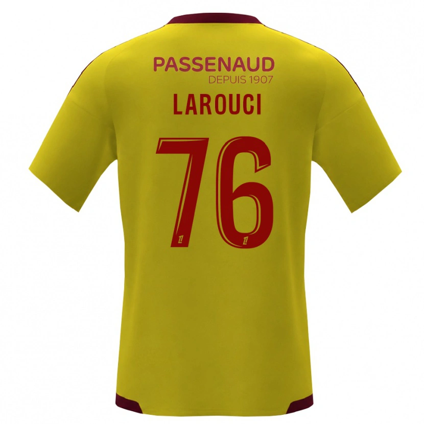 Danxen Mulher Camisola Yasser Larouci #76 Amarelo Vermelho Verde Alternativa 2026/27 Camisa