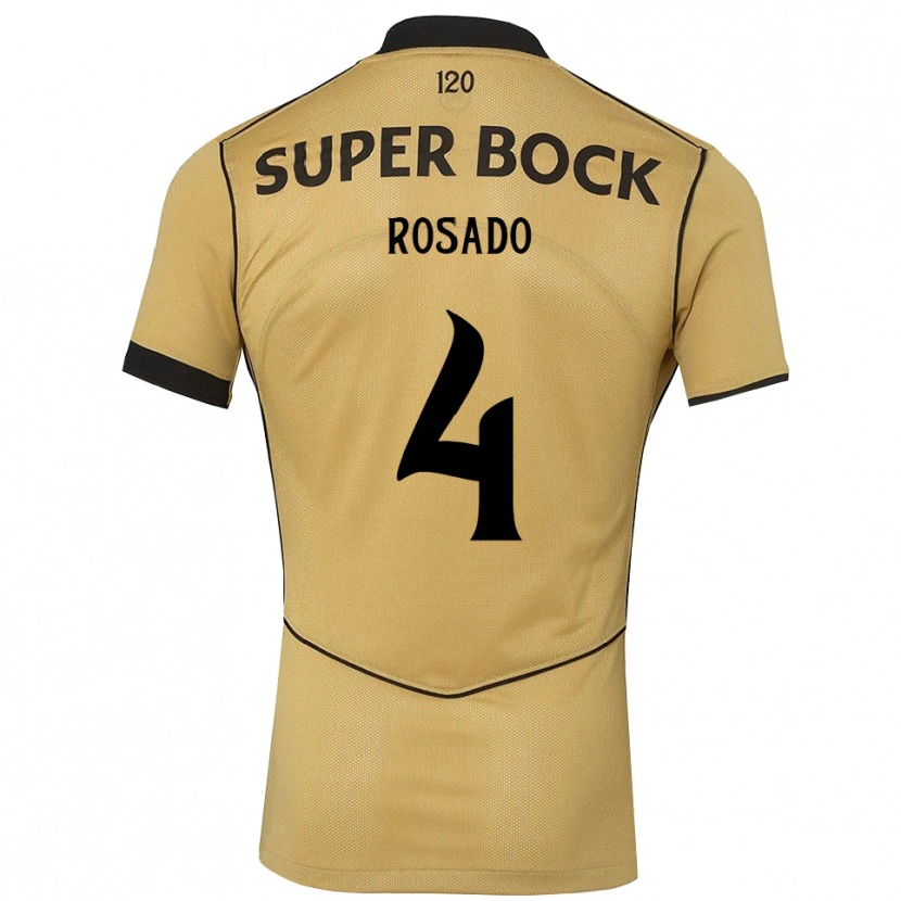 Danxen Mulher Camisola Alexandre Rosado #4 Goldenrod Preto Alternativa 2026/27 Camisa