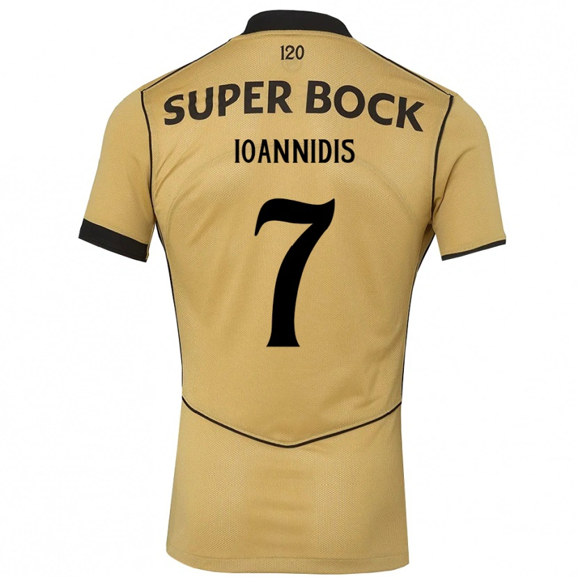 Danxen Mulher Camisola Fotis Ioannidis #7 Goldenrod Preto Alternativa 2026/27 Camisa