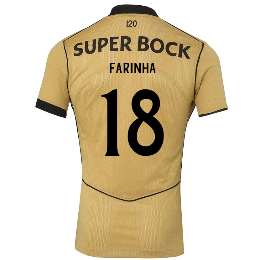 Danxen Mulher Camisola Diego Farinha #18 Goldenrod Preto Alternativa 2026/27 Camisa