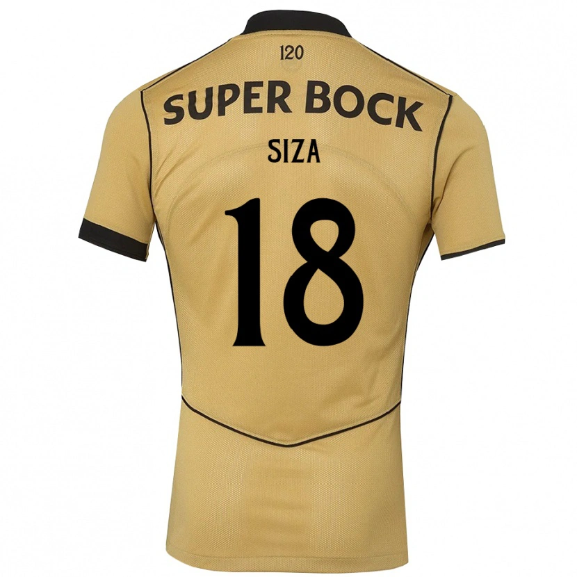Danxen Mulher Camisola Sergio Siza #18 Goldenrod Preto Alternativa 2026/27 Camisa