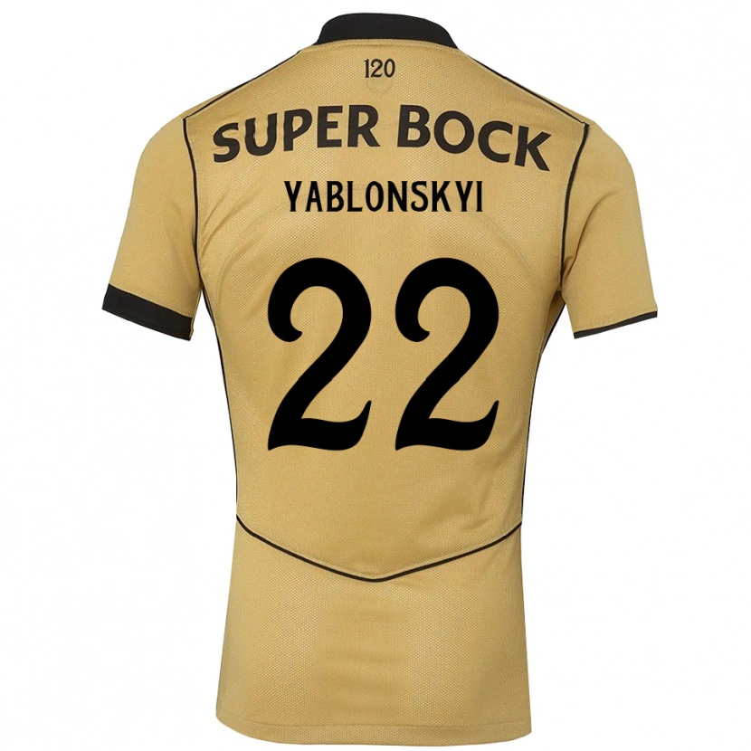 Danxen Mulher Camisola Ilya Yablonskyi #22 Goldenrod Preto Alternativa 2026/27 Camisa
