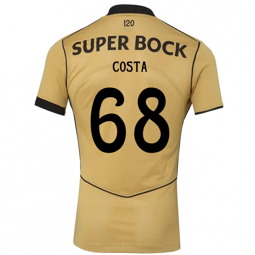 Danxen Mulher Camisola Daniel Costa #68 Goldenrod Preto Alternativa 2026/27 Camisa