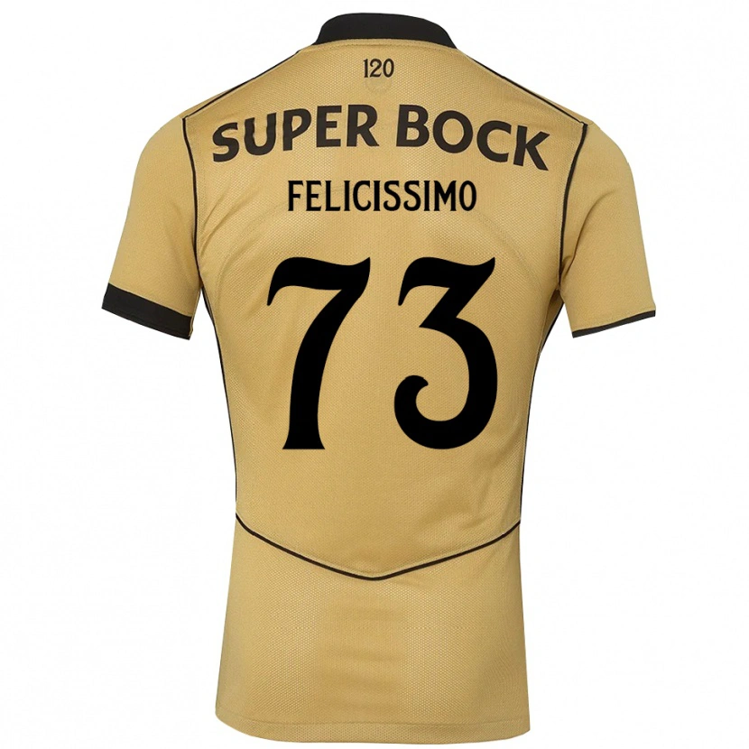 Danxen Mulher Camisola Eduardo Felicíssimo #73 Goldenrod Preto Alternativa 2026/27 Camisa