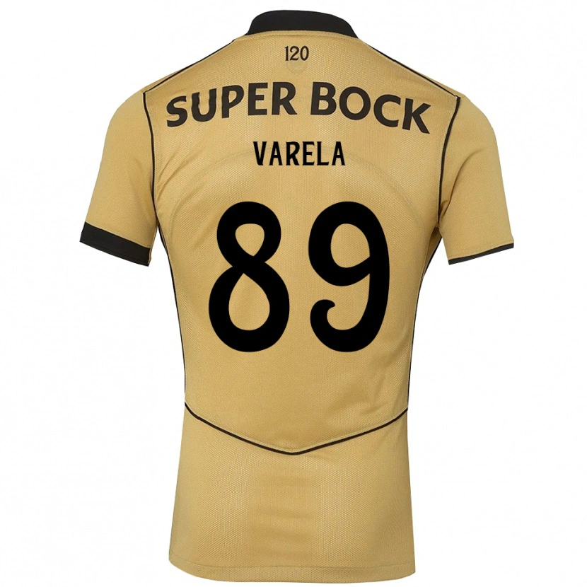 Danxen Mulher Camisola Leonardo Varela #89 Goldenrod Preto Alternativa 2026/27 Camisa