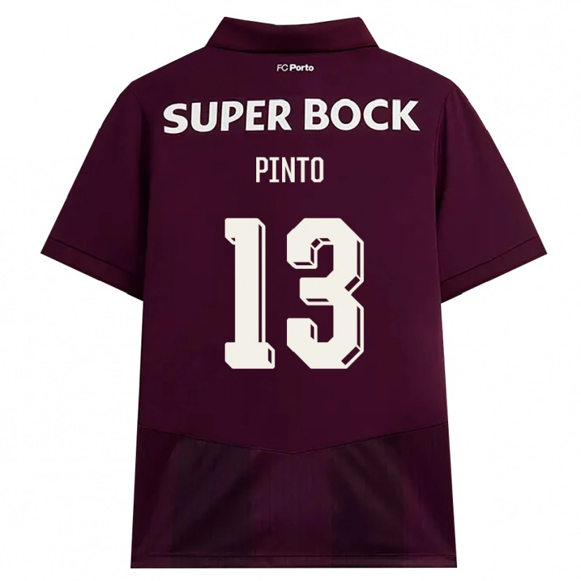 Danxen Mulher Camisola João Pinto #13 Borgonha Branco Alternativa 2026/27 Camisa