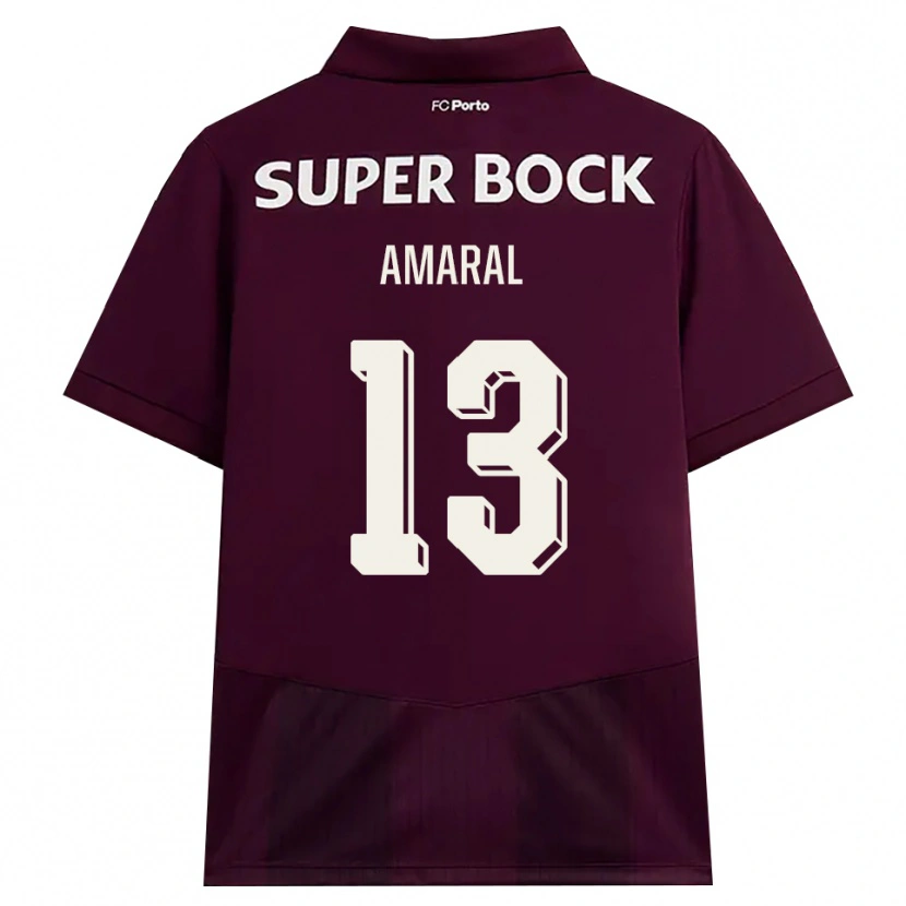 Danxen Mulher Camisola Fábio Amaral #13 Borgonha Branco Alternativa 2026/27 Camisa