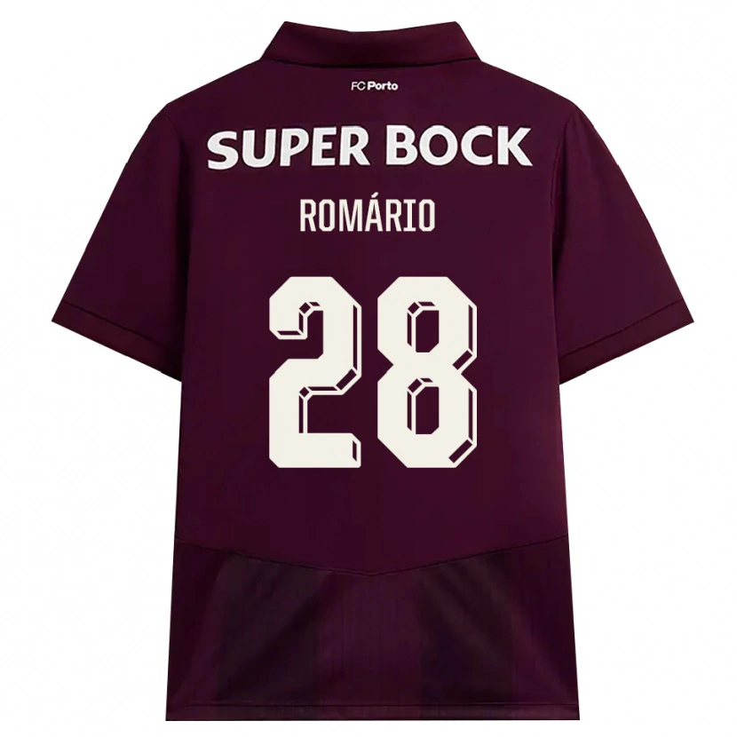 Danxen Mulher Camisola Romario Baro #28 Borgonha Branco Alternativa 2026/27 Camisa