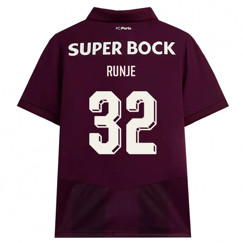 Danxen Mulher Camisola Roko Runje #32 Borgonha Branco Alternativa 2026/27 Camisa