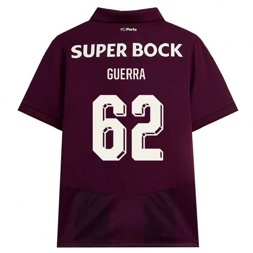Danxen Mulher Camisola Gustavo Guerra #62 Borgonha Branco Alternativa 2026/27 Camisa