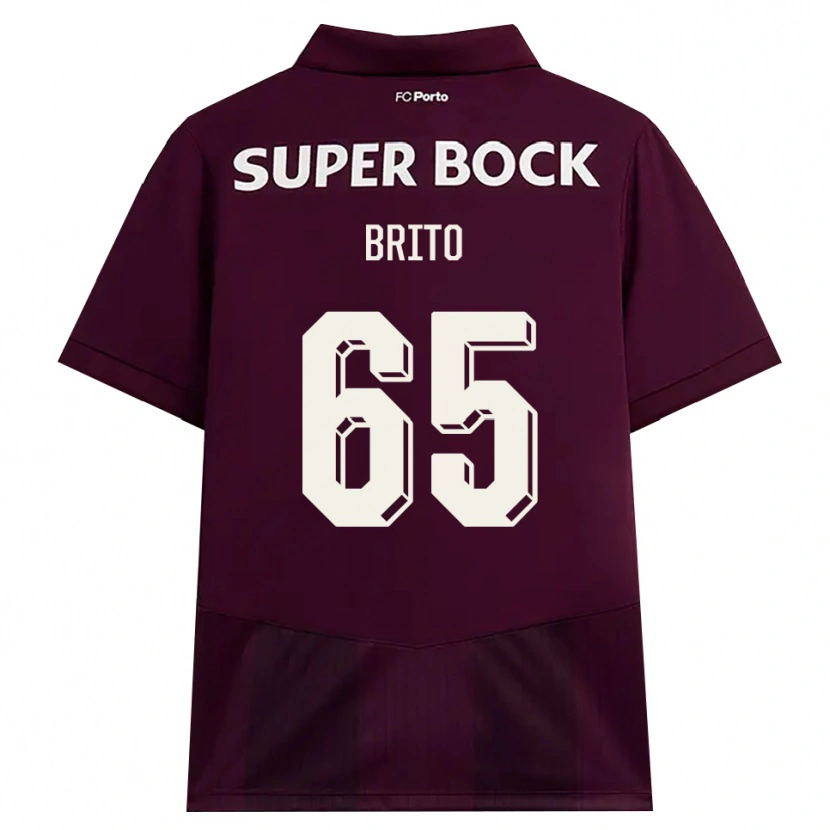 Danxen Mulher Camisola João Brito #65 Borgonha Branco Alternativa 2026/27 Camisa
