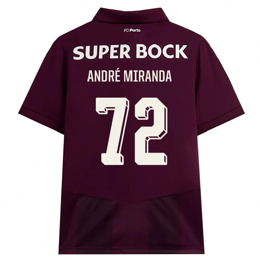 Danxen Mulher Camisola André Miranda #72 Borgonha Branco Alternativa 2026/27 Camisa