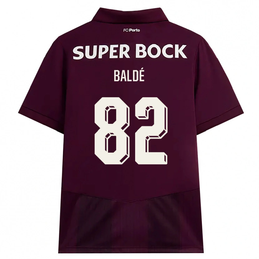 Danxen Mulher Camisola Alfa Baldé #82 Borgonha Branco Alternativa 2026/27 Camisa