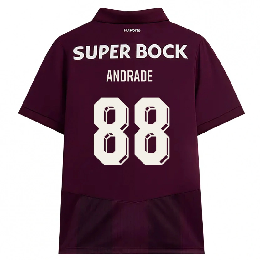 Danxen Mulher Camisola Domingos Andrade #88 Borgonha Branco Alternativa 2026/27 Camisa