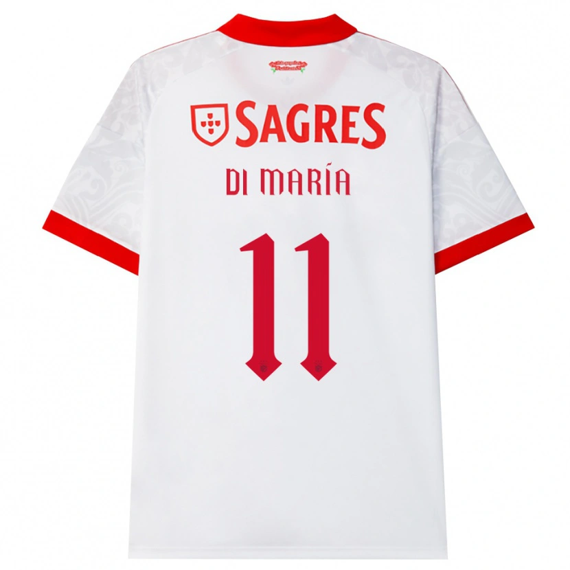 Danxen Mulher Camisola Angel Di Maria #11 Branco Vermelho Amarelo Alternativa 2026/27 Camisa