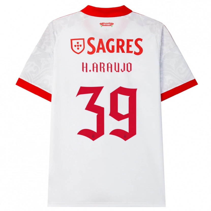 Danxen Mulher Camisola Henrique Araujo #39 Branco Vermelho Amarelo Alternativa 2026/27 Camisa