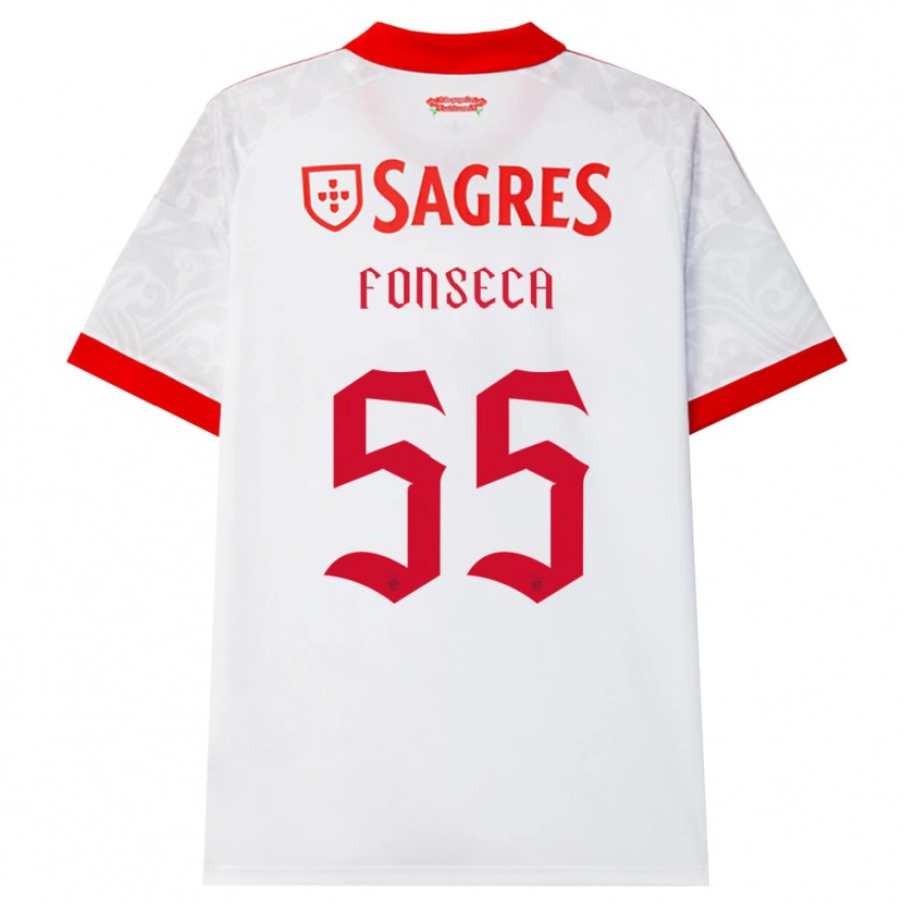 Danxen Mulher Camisola João Fonseca #55 Branco Vermelho Amarelo Alternativa 2026/27 Camisa