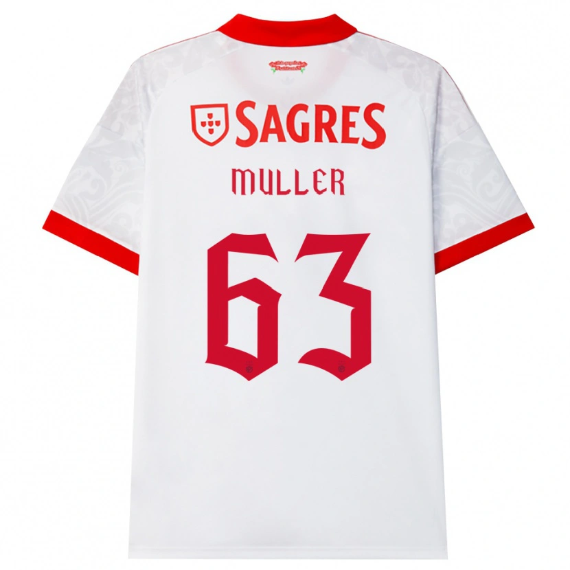 Danxen Mulher Camisola José Müller #63 Branco Vermelho Amarelo Alternativa 2026/27 Camisa