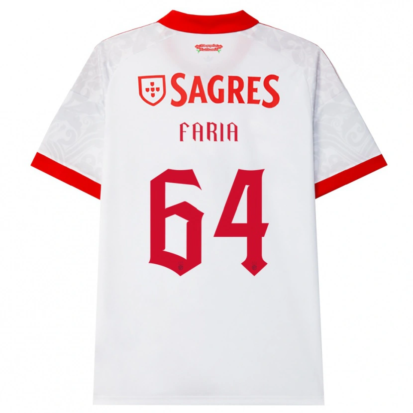 Danxen Mulher Camisola Hugo Faria #64 Branco Vermelho Amarelo Alternativa 2026/27 Camisa