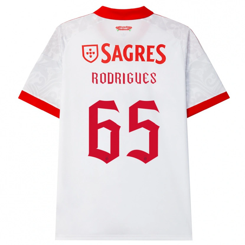 Danxen Mulher Camisola Rafael Rodrigues #65 Branco Vermelho Amarelo Alternativa 2026/27 Camisa