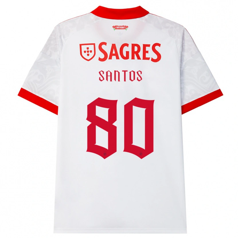 Danxen Mulher Camisola Pedro Santos #80 Branco Vermelho Amarelo Alternativa 2026/27 Camisa