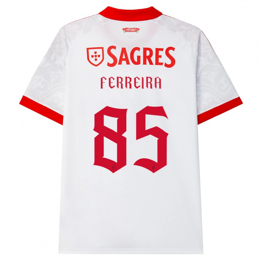 Danxen Mulher Camisola Martim Ferreira #85 Branco Vermelho Amarelo Alternativa 2026/27 Camisa