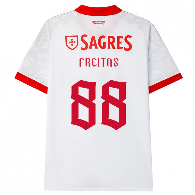 Danxen Mulher Camisola Tiago Freitas #88 Branco Vermelho Amarelo Alternativa 2026/27 Camisa