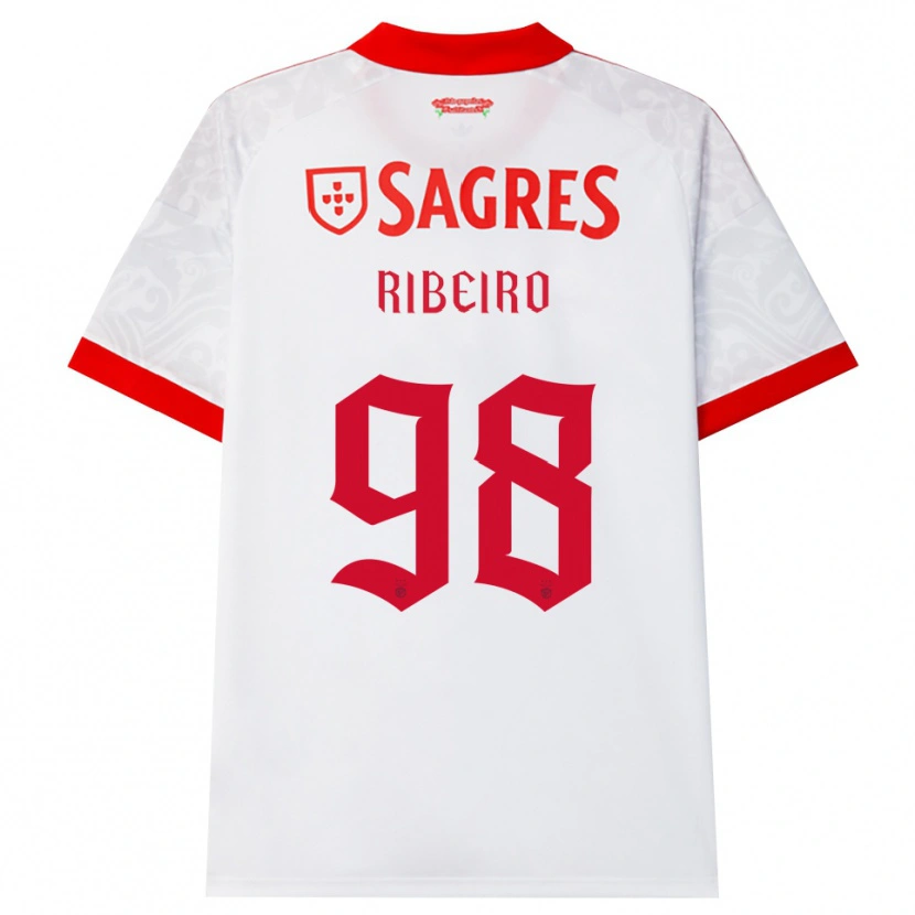 Danxen Mulher Camisola Ricardo Ribeiro #98 Branco Vermelho Amarelo Alternativa 2026/27 Camisa