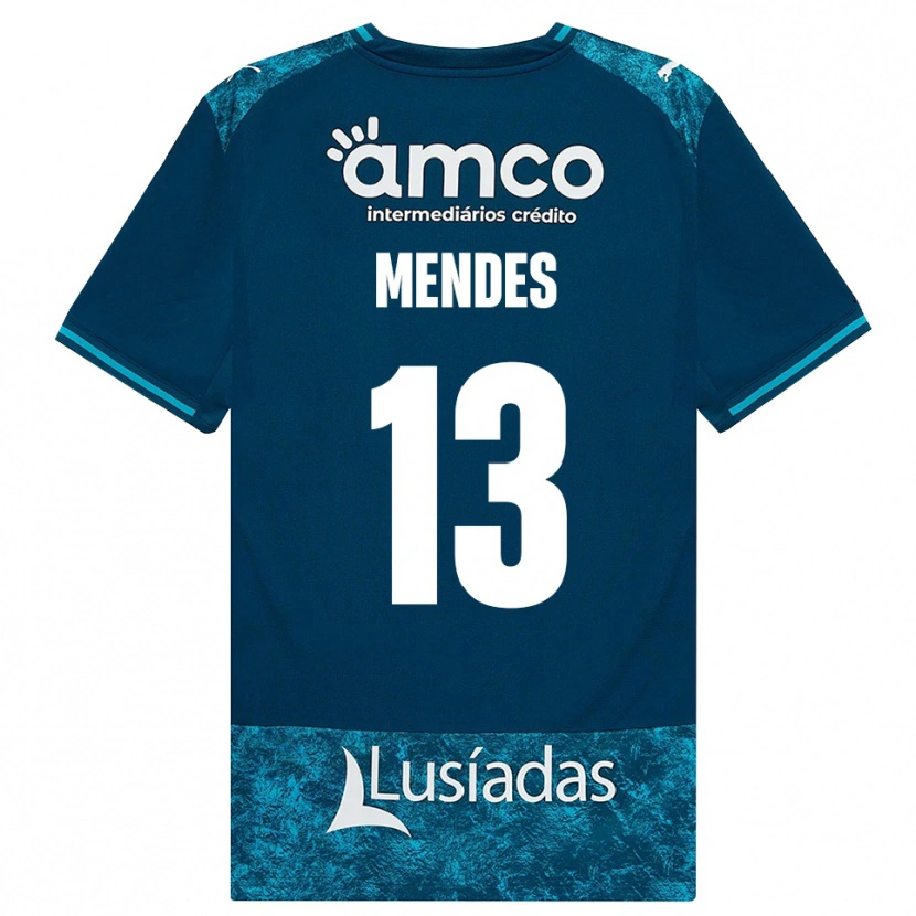 Danxen Mulher Camisola Emmanuel Mendes #13 Darkslategray Mediumturquoise Alternativa 2026/27 Camisa