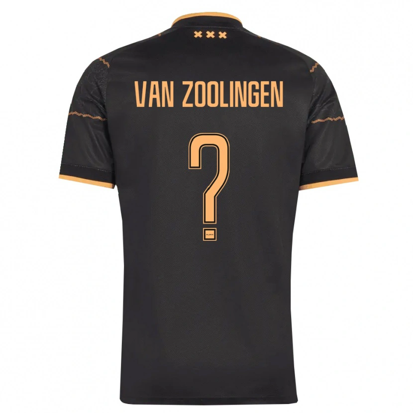 Danxen Mulher Camisola Glenn Van Zoolingen #0 Preto Laranja Alternativa 2026/27 Camisa