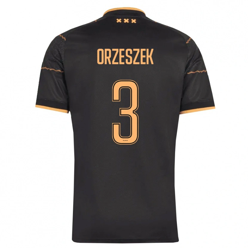 Danxen Mulher Camisola Zane Orzeszek #3 Preto Laranja Alternativa 2026/27 Camisa