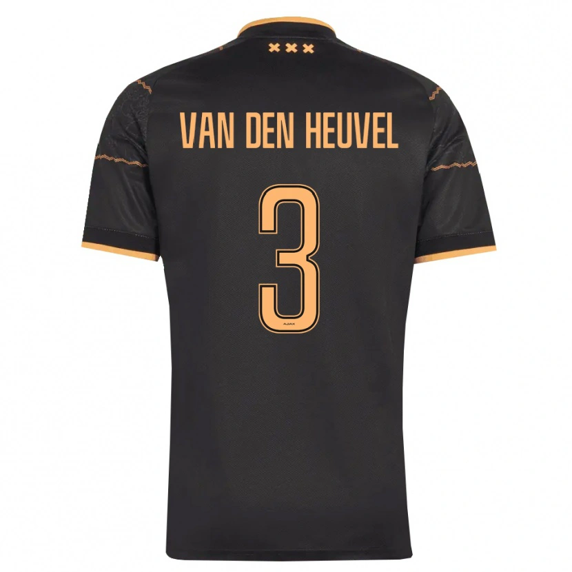 Danxen Mulher Camisola Nino Van Den Heuvel #3 Preto Laranja Alternativa 2026/27 Camisa